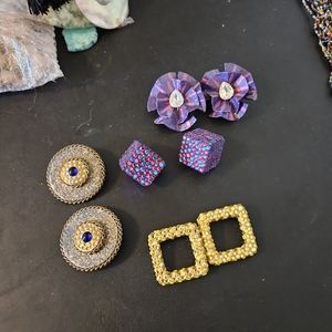 3 pairs Retro Style Earrings Halloween